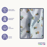 Tricoline Digital 100% Algodão -  Coleção Profissões