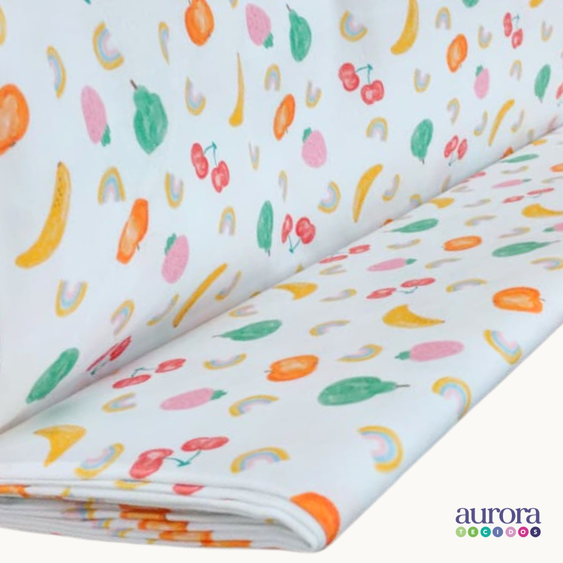 Tecidos Tricoline 100% Algodão Coleção Baby Estampa Frutas