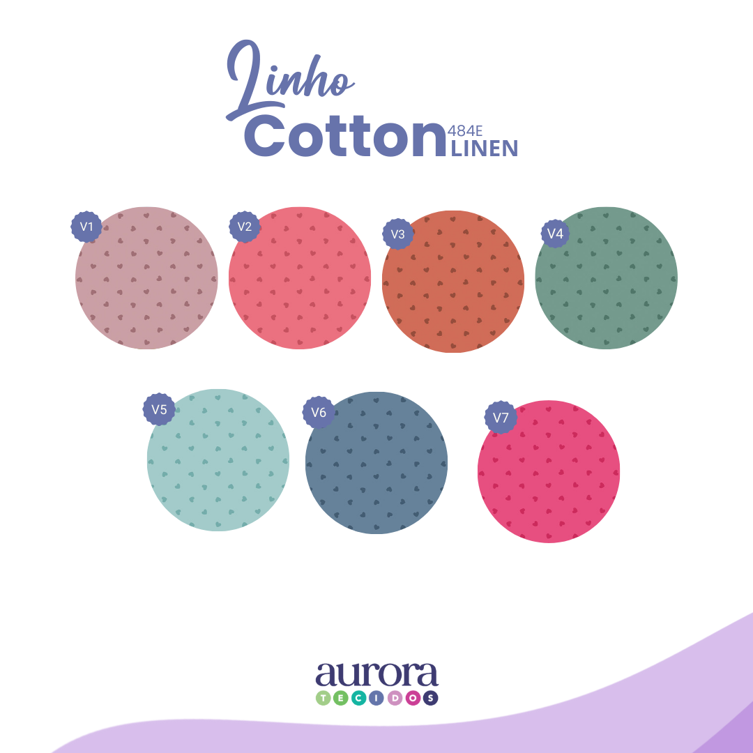 Cotton Linen - Linho com Algodão - Coração