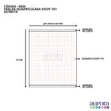 Fralda Lisa Quadriculada Vichy 1x1 - Estreita 0,75m
