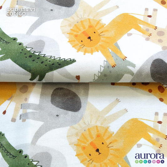 Tricoline Digital 170 fios - Safari Aquarela