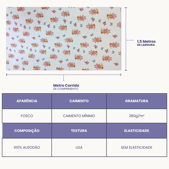Tecido Flanela Digital -  Estampa Ursos