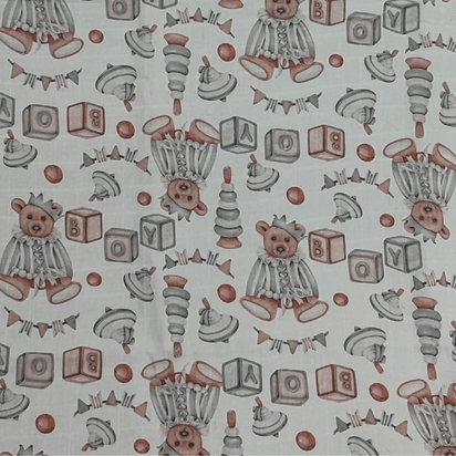 Fraldas Mini Quadriculadas Estampas Digitais - Coleção Ursos