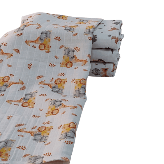 Fraldas Mini Quadriculadas Estampas  Digitais - Coleção Animais