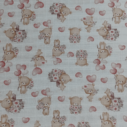 Fraldas Mini Quadriculadas Estampas Digitais - Coleção Ursos