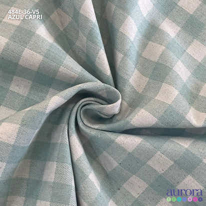 Cotton Linen - Linho com Algodão - Estampa  Xadrez