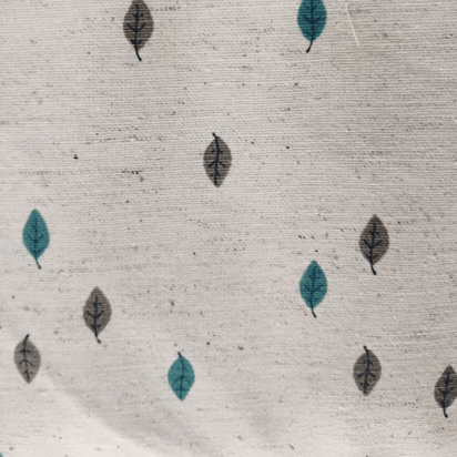 Tecido Linho com Algodão - Coleção Artesanato - Estampa Mini Folhas