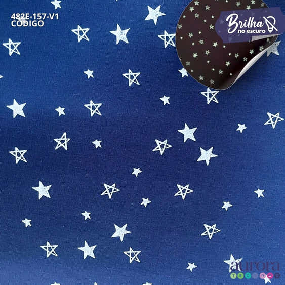 Tricoline Bellagio 170 fios - Estrelas (Brilha no escuro)