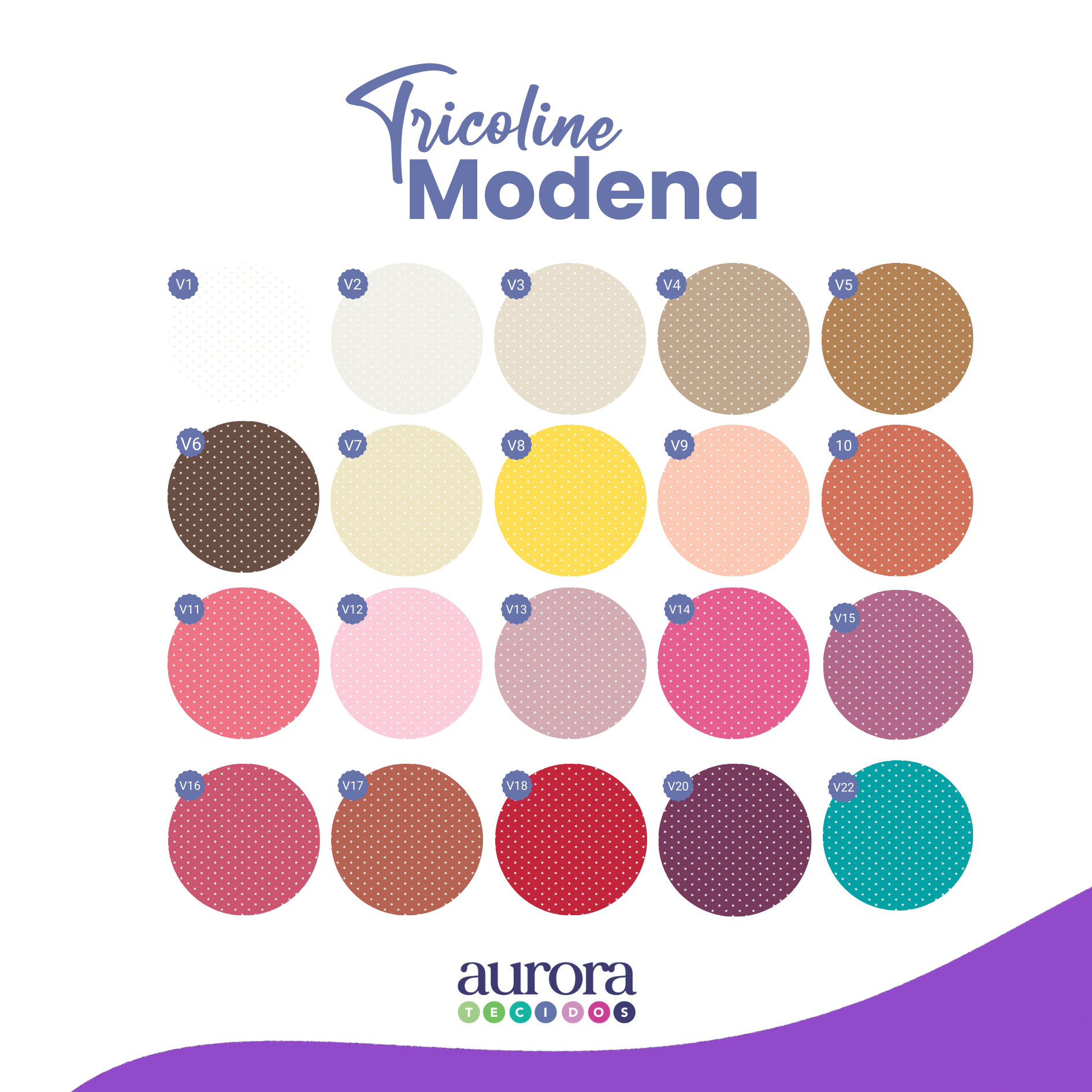 Tricoline Modena 100% Algodão - Estrela