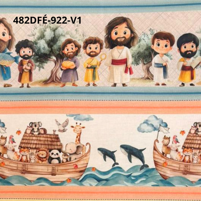 Tricoline Digital 100% Algodão - Coleção Tenha Fé