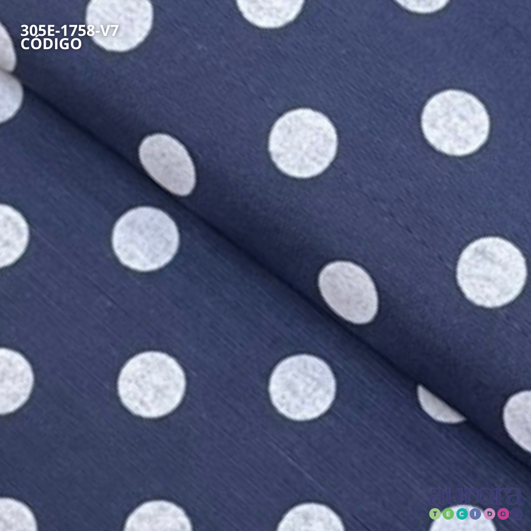 Tricoline Milano | Tecido P/ Artesanato e Costura | Estampa Poá