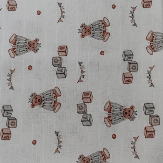 Fraldas Mini Quadriculadas Estampas Digitais - Coleção Brinquedos