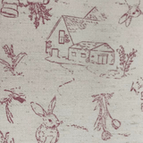 Tecido Linho com Algodão - Coleção Artesanato - Estampa Casa de Campo