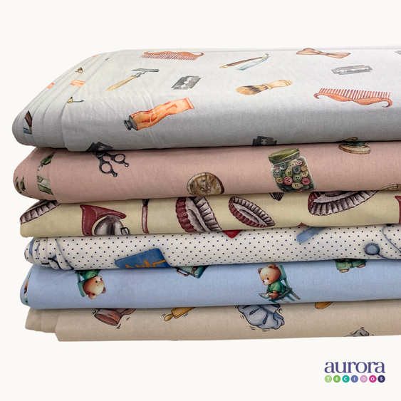 Tricoline Digital 100% Algodão -  Coleção Profissões