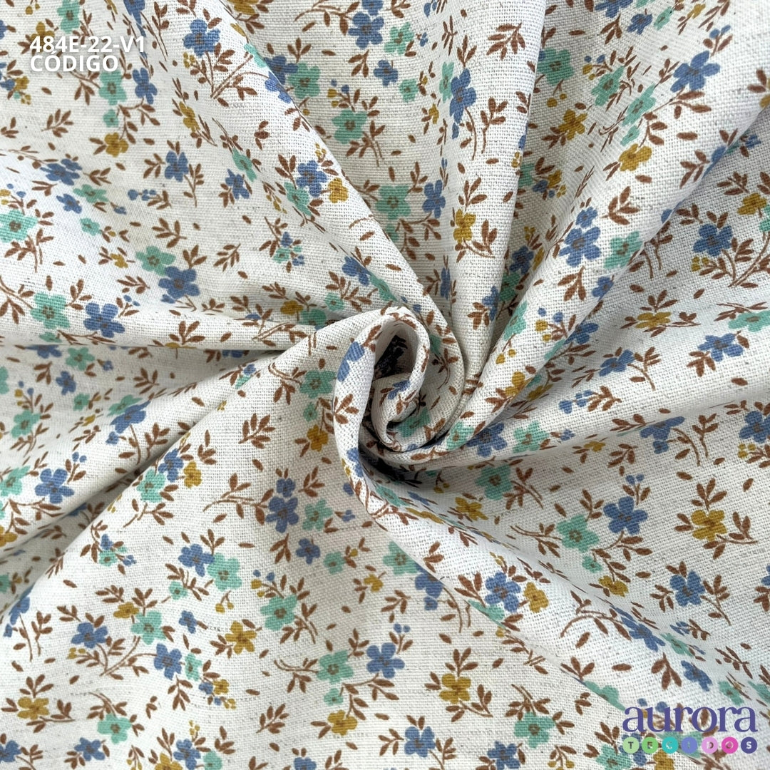 Cotton Linen - Linho com Algodão - Florzinha Camponesa