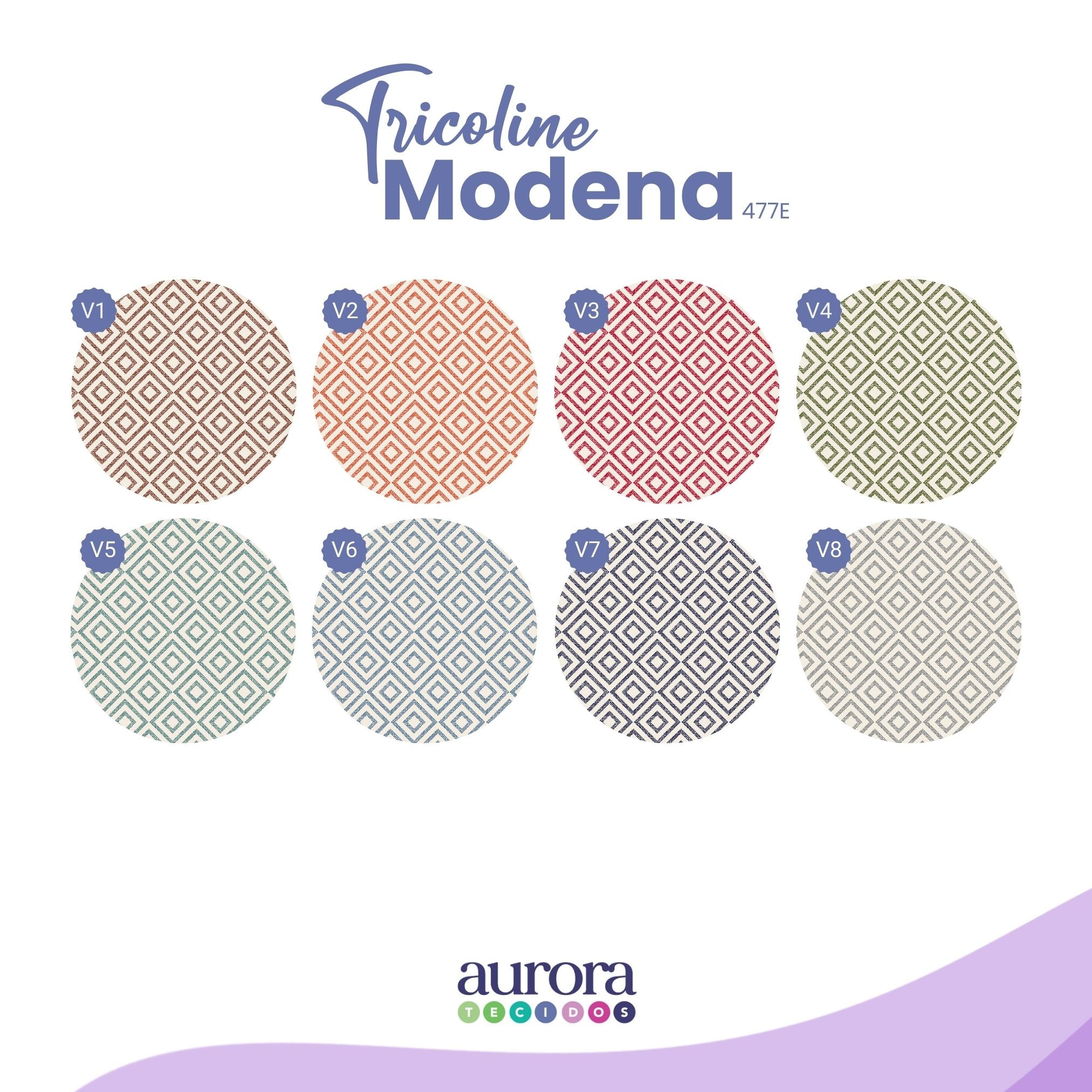 Tricoline Modena 100% Algodão - Bella Cucina Geométricos