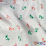 Tecido Algodão Linho Listras 80% Algodão / 20% Linho -  Estampa Bicicletas