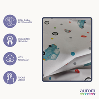 Tecidos Tricoline 100% Algodão Coleção Baby Estampa Brinquedos