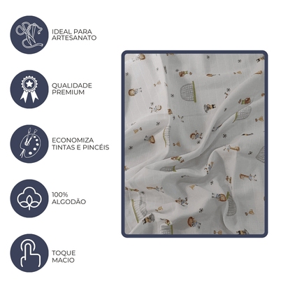 Fraldas Mini Quadriculadas Estampas Digitais - Coleção Brinquedos