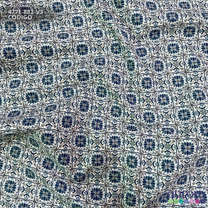 Tricoline Modena 100% Algodão - Bella Cucina - Azulejo I