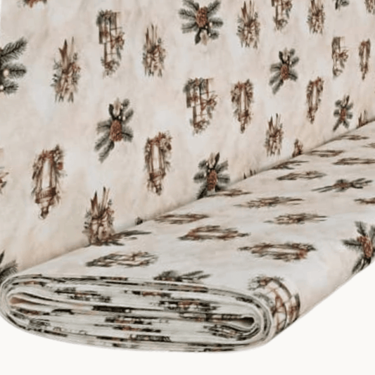 Tricoline Digital 100% Algodão - Coleção Natal -Estampa Presentes do Noel