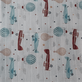 Fraldas Mini Quadriculadas com Variações de  Estampas Aéreas