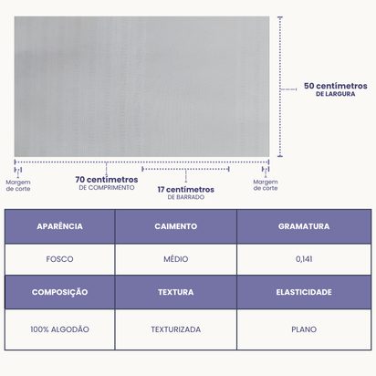 Pano de Copa Bélgica Ibirapuera Têxtil Com  Barrado P/ Pintura