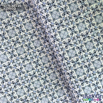 Tricoline Modena 100% Algodão - Bella Cucina - Azulejo II