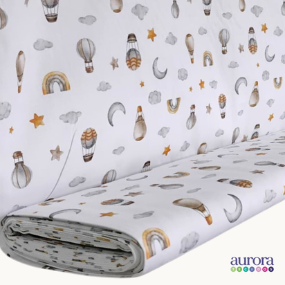 Tecidos Tricoline 100% Algodão Coleção Baby Estampa Aérea