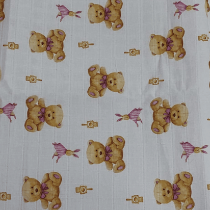 Fraldas Mini Quadriculadas Estampas Digitais - Coleção Ursos