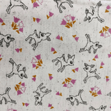 Tecido Linho com Algodão - Coleção Artesanato - Estampa Bambi
