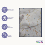 Fraldas Mini Quadriculada Estampas Digitais Floridas