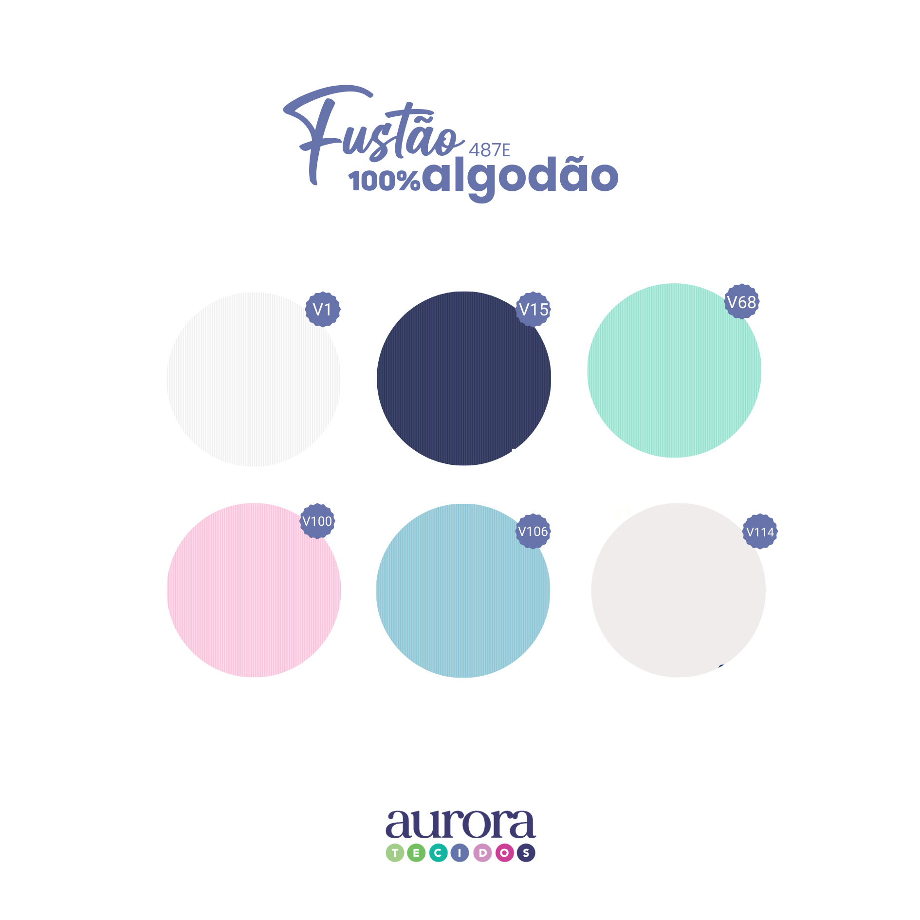 Fustao 100% Algodao - Liso