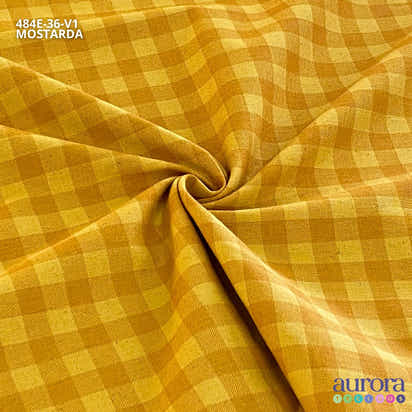Cotton Linen - Linho com Algodão - Estampa  Xadrez