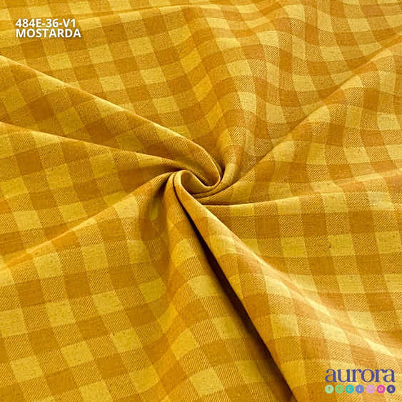 Cotton Linen - Linho com Algodão - Estampa  Xadrez