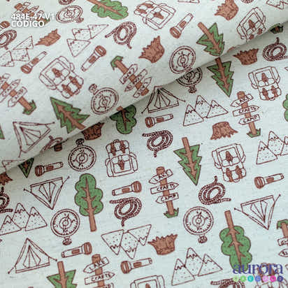 484E - Cotton Linen - Linho com Algodão - Floresta
