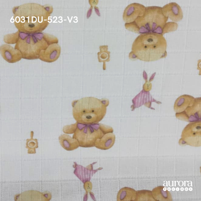 Fraldas Mini Quadriculadas Estampas Digitais - Coleção Ursos