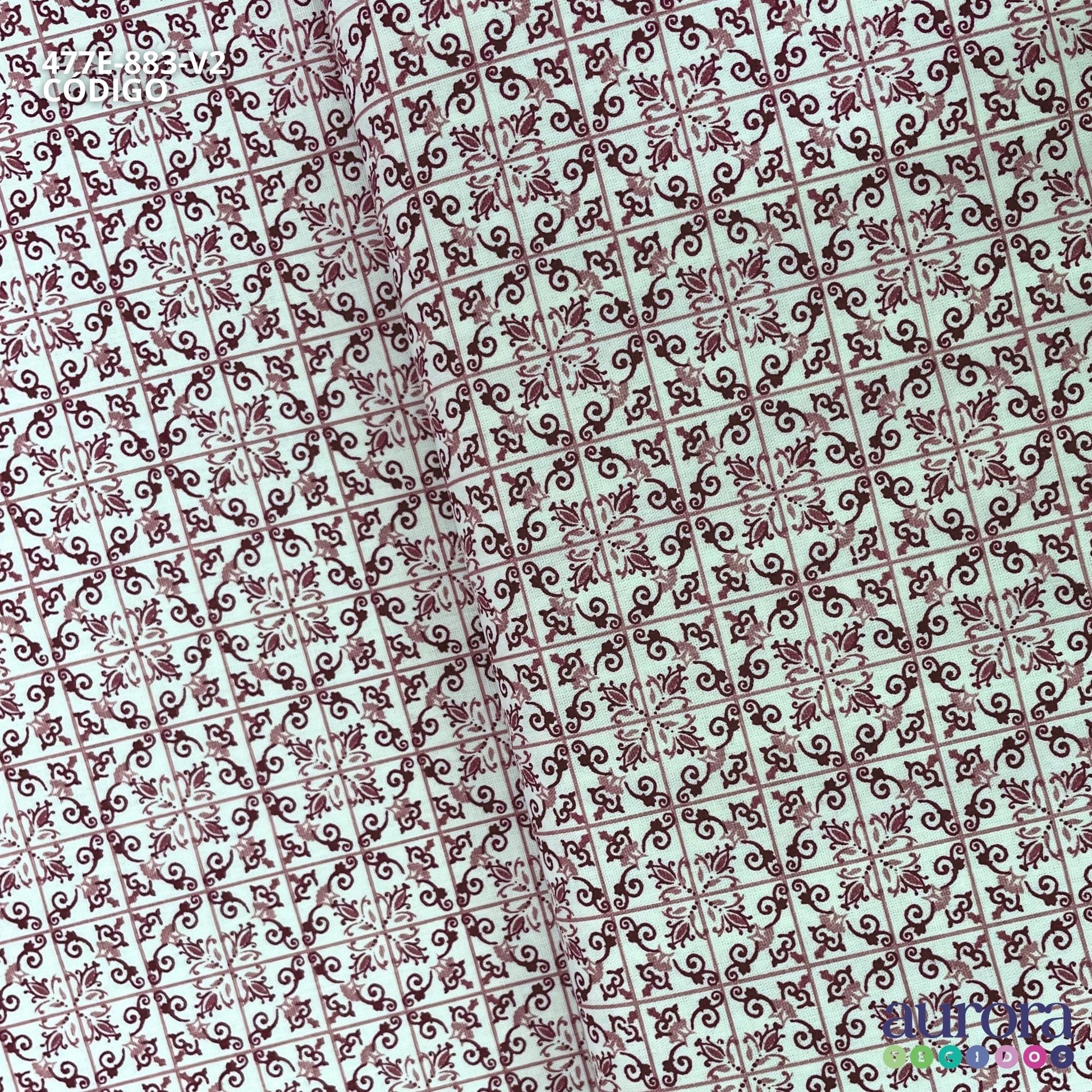Tricoline Modena 100% Algodão - Bella Cucina - Azulejo II