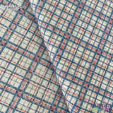 Cotton Linen - Linho com Algodão - Xadrez Diagonal Entardecer