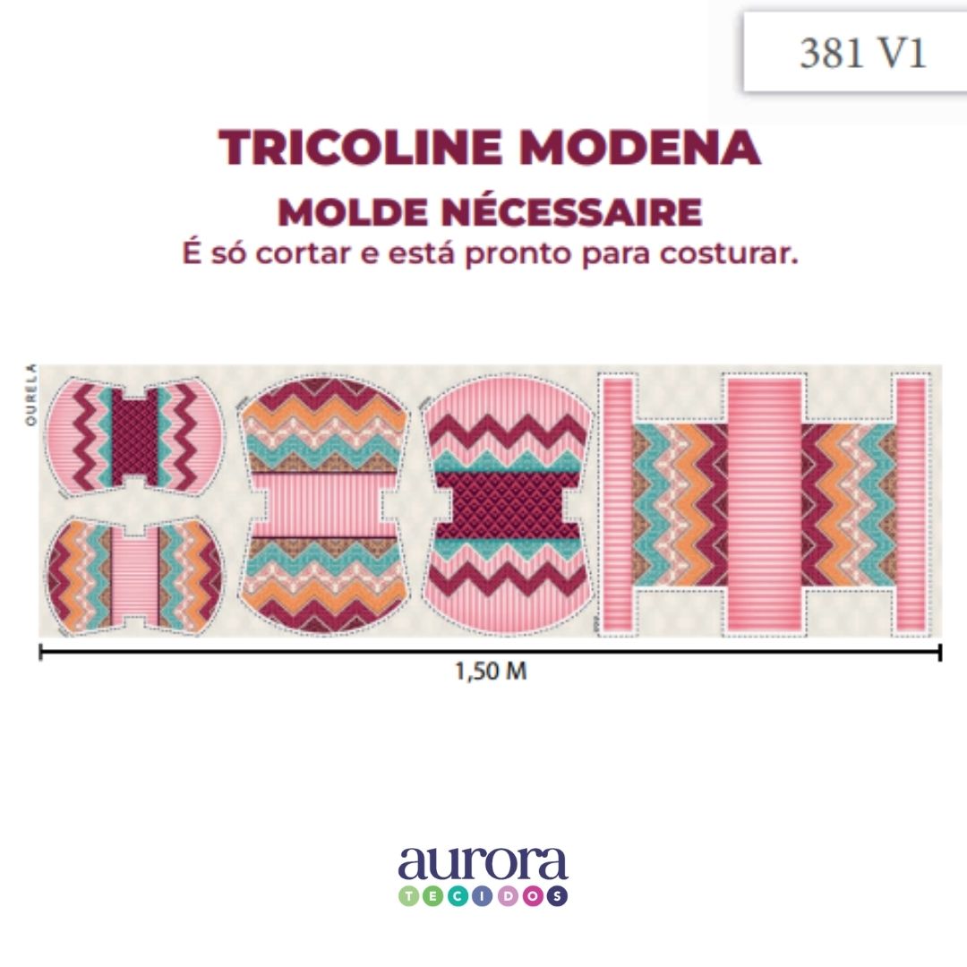 Molde Nécessarie Cozinha Encantada II - Tricoline Digital 100% Algodão