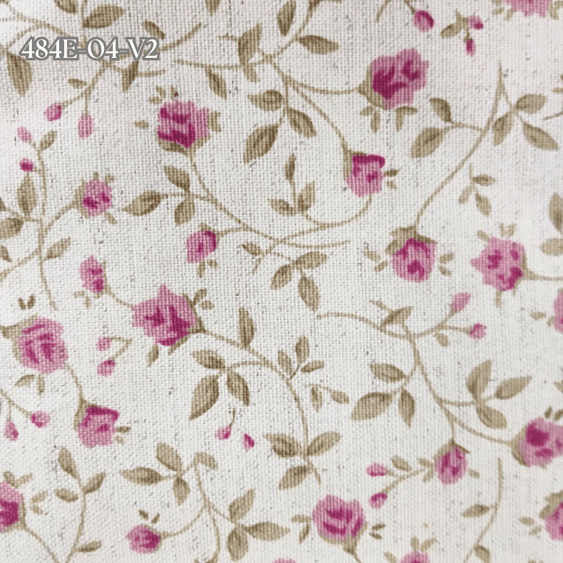 Tecido Linho com Algodão - Coleção Artesanato - Estampa Mini Rosas