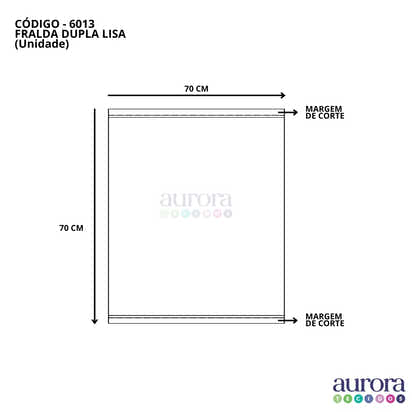 Fralda Lisa 100% Algodão – 70x70cm | Ideal para  Artesanato e Enxoval de Bebê