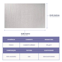 Kit Pano de Copa Pé de Galinha com Bainha – 100% Algodão