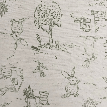 Tecido Linho com Algodão - Coleção Artesanato - Estampa Casa de Campo