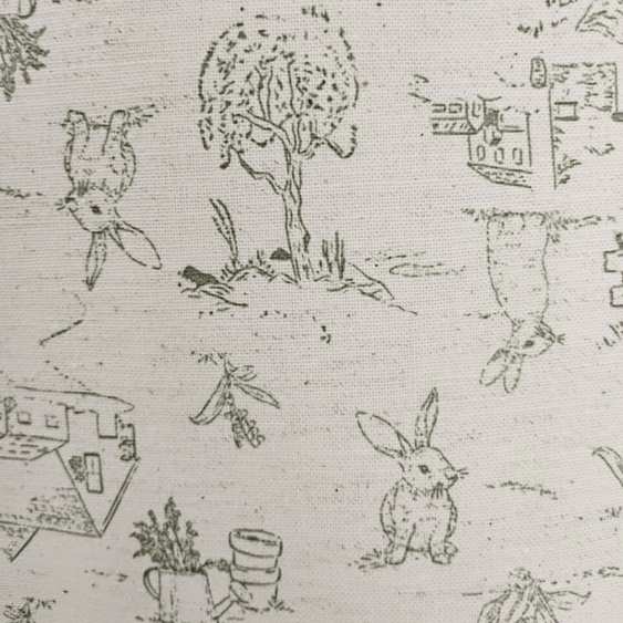 Tecido Linho com Algodão - Coleção Artesanato - Estampa Casa de Campo