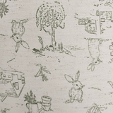 Tecido Linho com Algodão - Coleção Artesanato - Estampa Casa de Campo