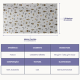 Tecidos Tricoline 100% Algodão Coleção Baby Estampa Aérea