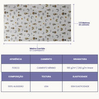 Tecidos Tricoline 100% Algodão Coleção Baby Estampa Aérea