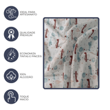 Fraldas Mini Quadriculadas com Variações de  Estampas Aéreas