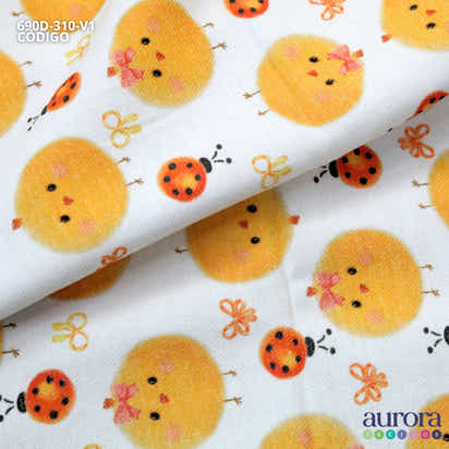 Flanela Digital Estampada - Joaninha e Piu-piu